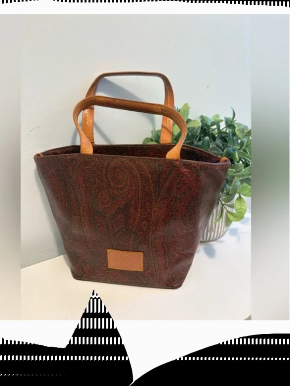 Etro Heritage Vintage Paisley Mini Tote Bag 1998